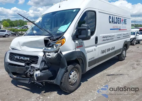 2019 Ram Promaster 2500 High Roof 159 Wb из США, поврежденный, VIN 3C6TRVDG9KE557224